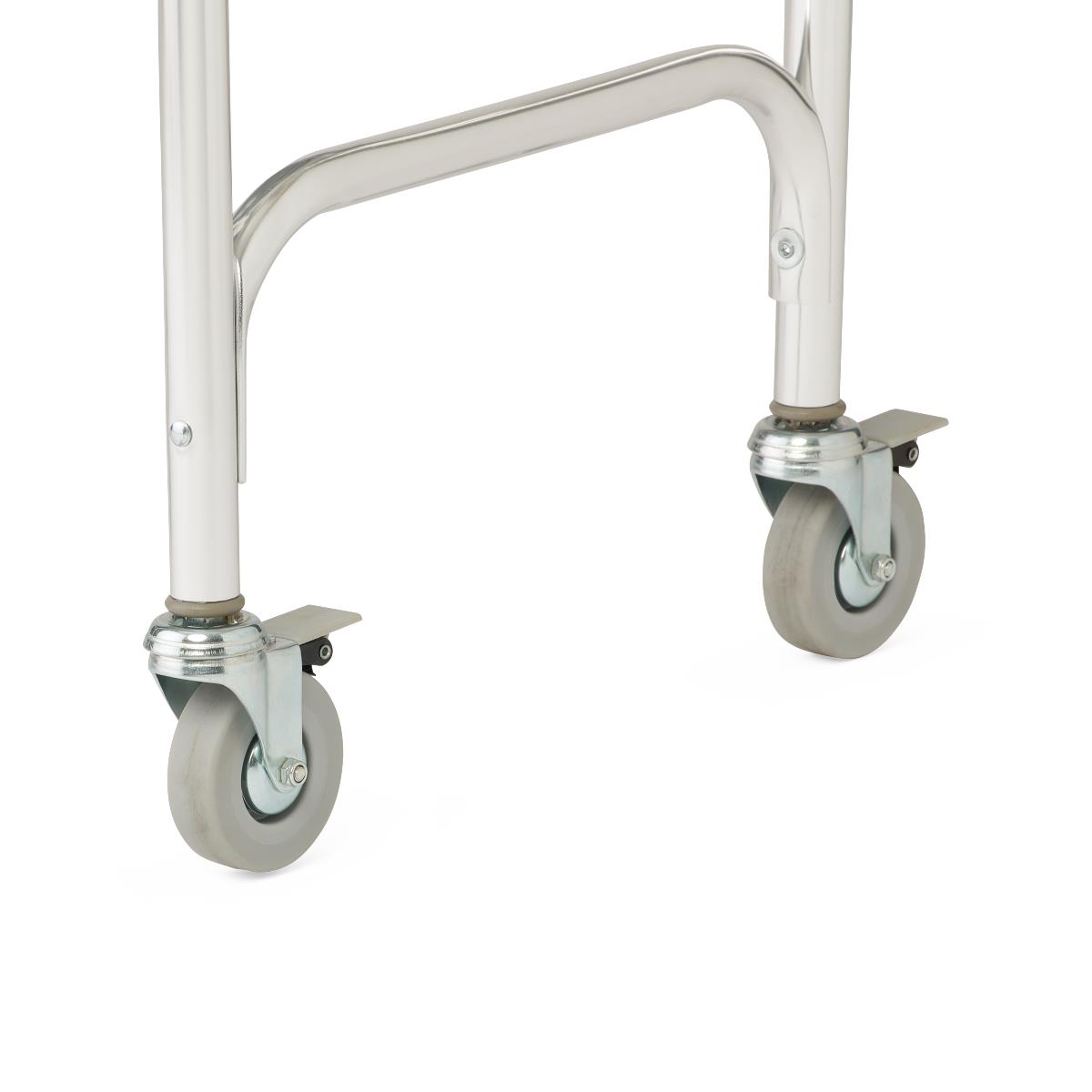 Aluminum Elongated Commode with 4 Locking Casters