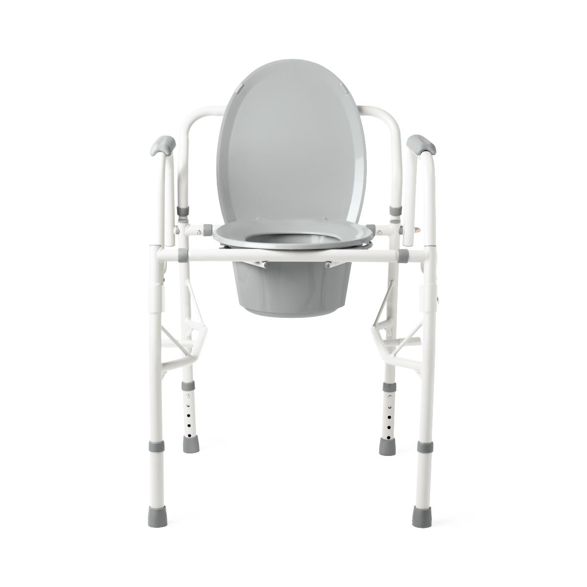 Steel Drop-Arm Commode