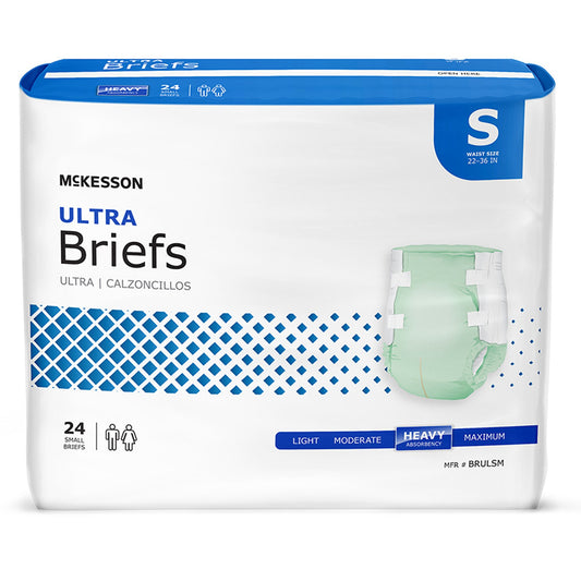 McKesson Ultra Adult Briefs – Heavy Absorbency, Disposable, Unisex