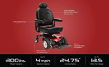 Brown Jazzy Elite ES Electric Wheelchair