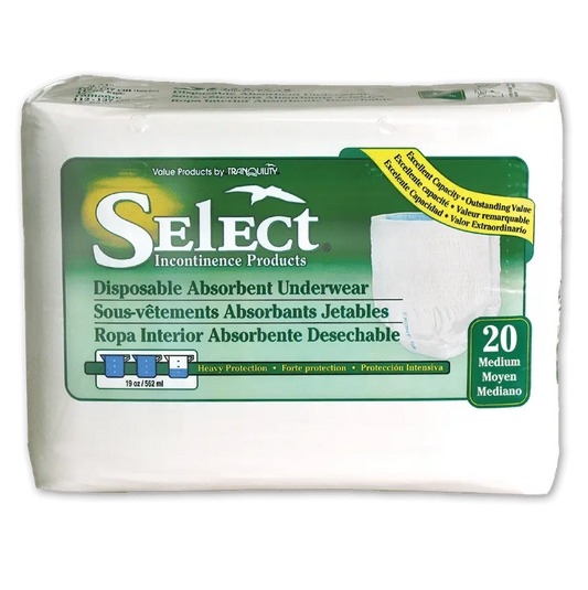 Light Gray Select Disposable Absorbent Underwear