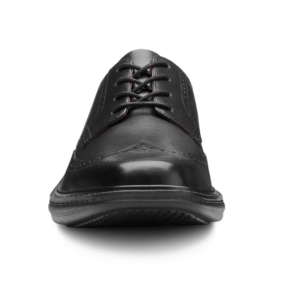 Dr.Comfort Men's Wing Therapeutic Diabetic Dress Shoe, Black - Toe Box Image | All For Legs