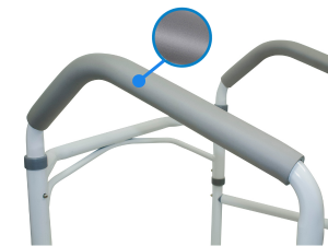 Dark Gray RMS Toilet Safety Frame & Rail - Folding & Portable Bathroom Toilet Safety Rails - Handrail Toilet Bars with Adjustable Height (White)