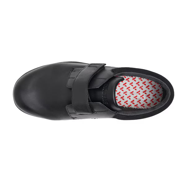 Side profile of the Anodyne No. 88 black stretch casual shoe, offering extra depth and therapeutic comfort for individuals with diabetes and sensitive feet.
