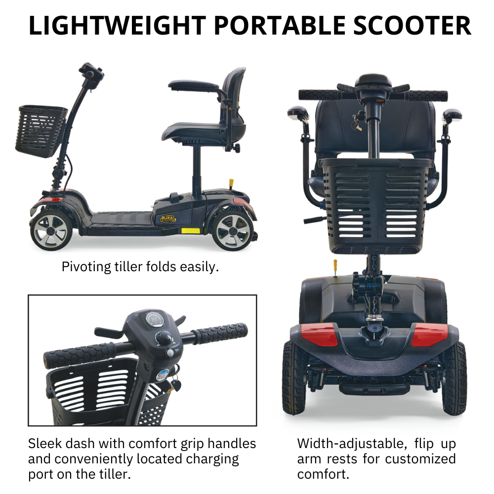 Dark Slate Gray Golden Buzzaround LT 4-Wheel Scooter