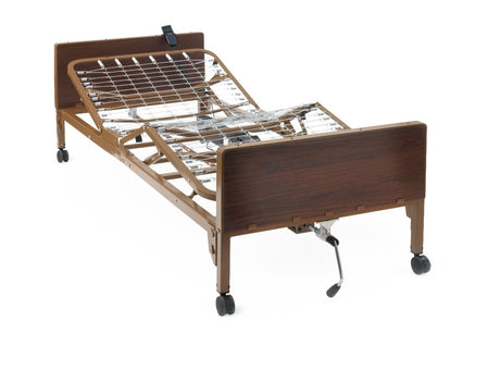 Dark Olive Green Medline Semi Electric Hospital Bed