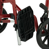 Black Medline Basic Steel Transport Chair with 8" Wheels