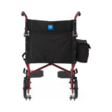 Dark Slate Gray Medline Basic Steel Transport Chair with 8" Wheels