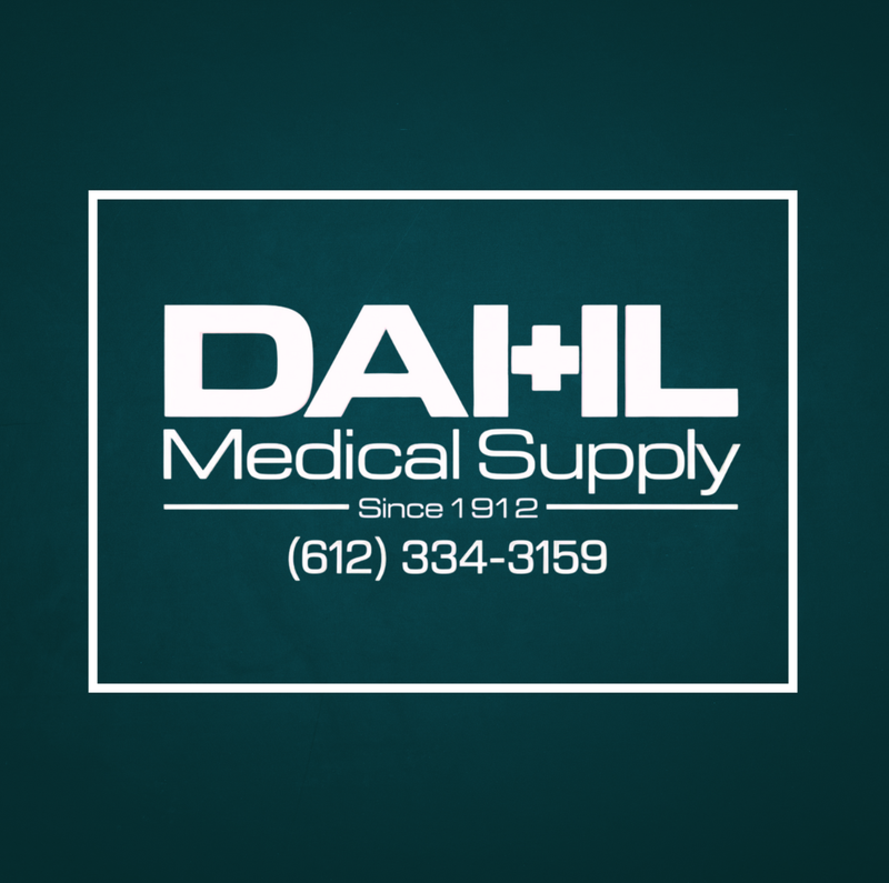 Dahl Medical Supply logo with text reading “Dahl Medical Supply, Since 1912” and phone number 612-334-3159.