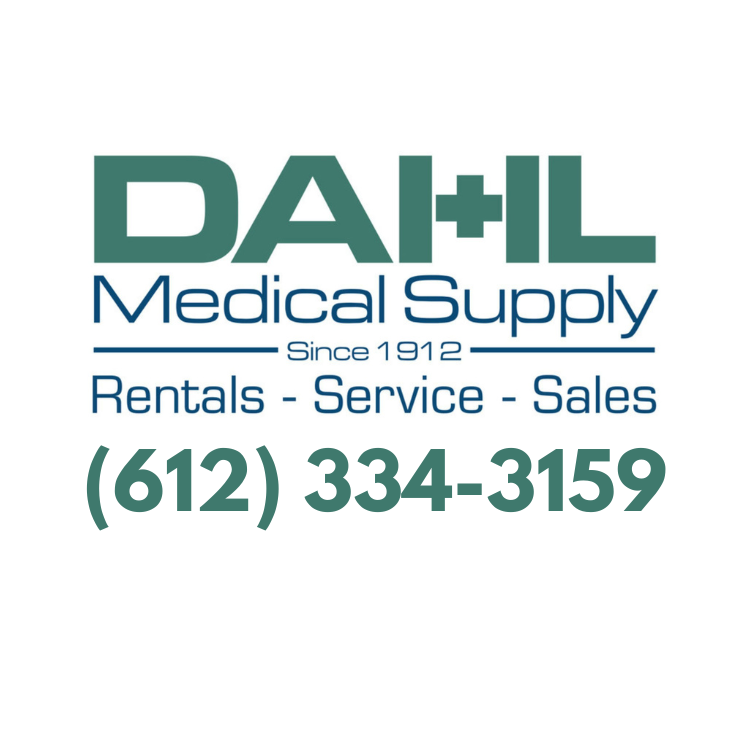 Dahl Medical Supply logo featuring the text “Rentals – Service – Sales” and phone number