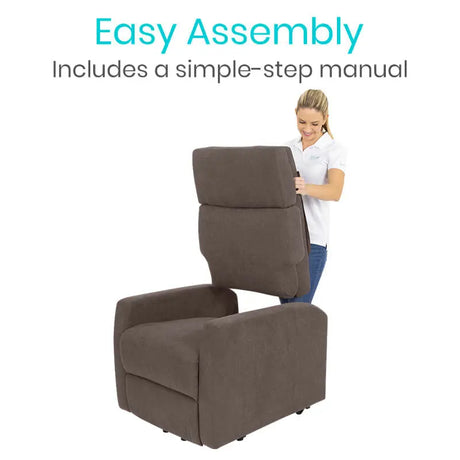 Dim Gray Vive Large Massage Lift Chair