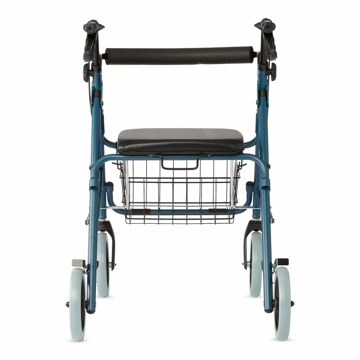 Light Gray Medline Guardian Deluxe Aluminum Rollator Blue 1Ct