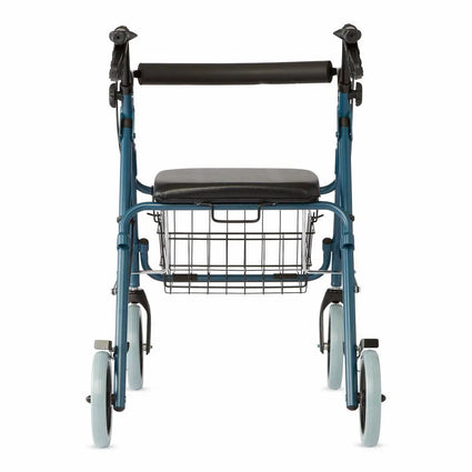 Light Gray Medline Guardian Deluxe Aluminum Rollator Blue 1Ct