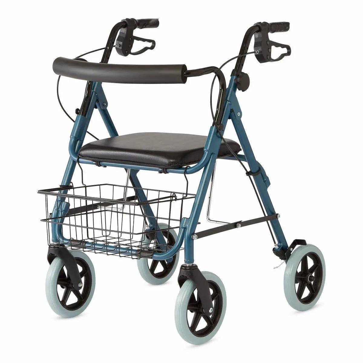 Dark Slate Gray Medline Guardian Deluxe Aluminum Rollator Blue 1Ct