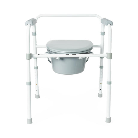 Light Gray Medline Standard Steel Commodes