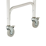 Aluminum Elongated Commode with 4 Locking Casters