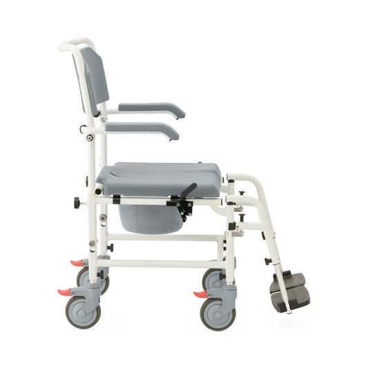 Aluminum Shower Commode Transport Chair