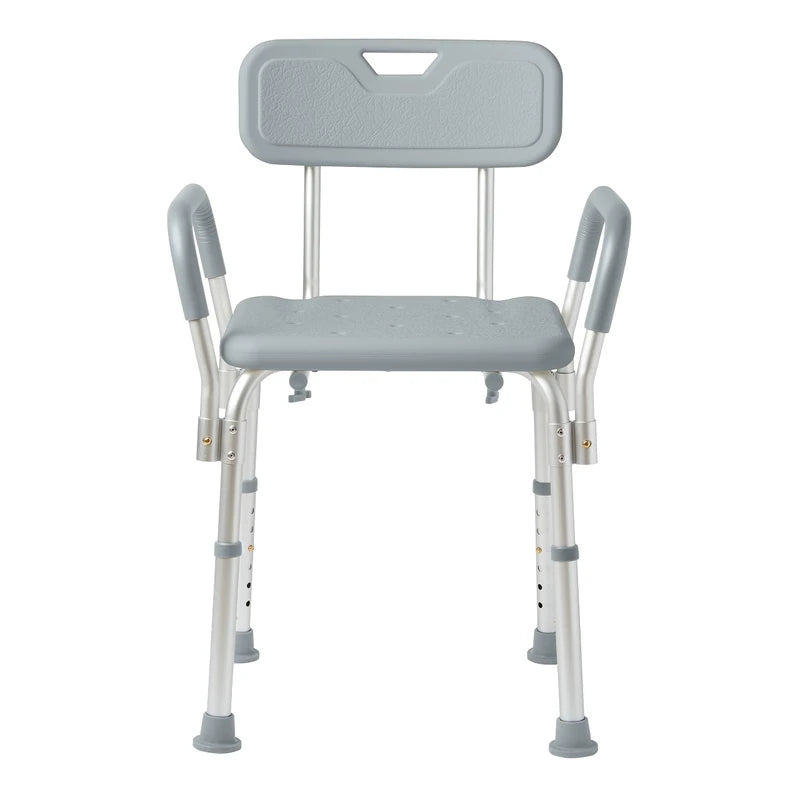 Gray Medline Shower Chair with Arms and Back