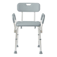 Gray Medline Shower Chair with Arms and Back