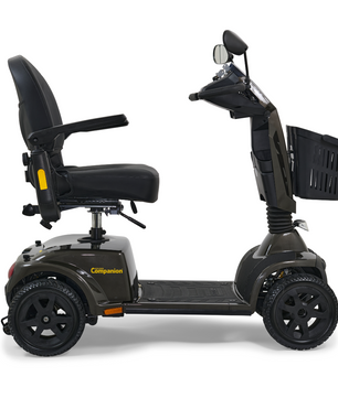 Galactic Grey Golden Companion 4-wheel Full Size Scooter with large back wheels