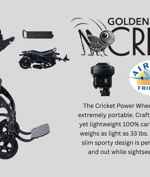 Golden Cricket Lightweight Powerchair and how its airline friendly.