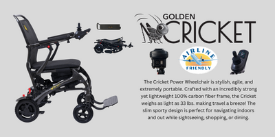 Golden Cricket Lightweight Powerchair and how its airline friendly.