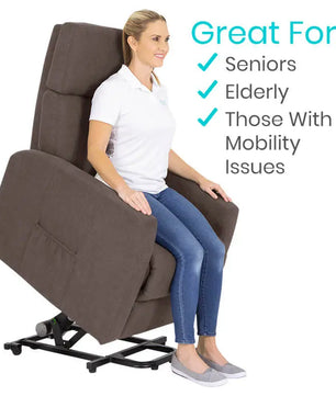 Dim Gray Vive Large Massage Lift Chair