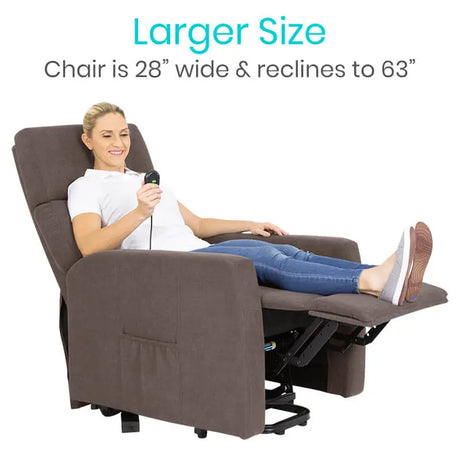 Dim Gray Vive Large Massage Lift Chair