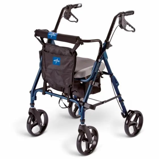 Medline Deluxe Comfort Rollator Blue