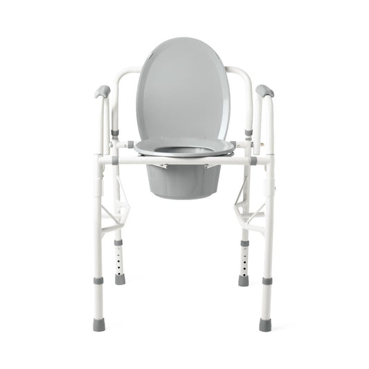 Steel Drop-Arm Commode