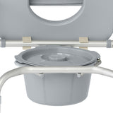 Aluminum Padded Shower Chair Commode with 4 Locking Casters