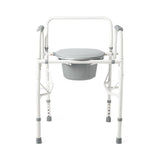 Steel Drop-Arm Commode