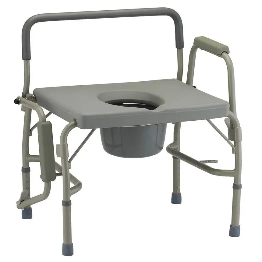 Dim Gray Heavy Duty Drop-Arm Commode