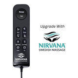 Close-up of the Nirvana Swedish Massage and Heat remote control upgrade for Golden Technologies lift chairs