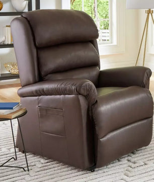 Golden PR766 EZ Sleeper Lift Chair with Twilight positioning in Coffee Bean Brisa fabric