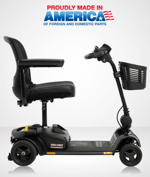 Pride Go-Go Elite Traveller 2 Platinum mobility scooter in matte black