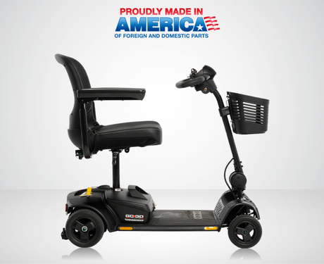 Pride Go-Go Elite Traveller 2 Platinum mobility scooter in matte black