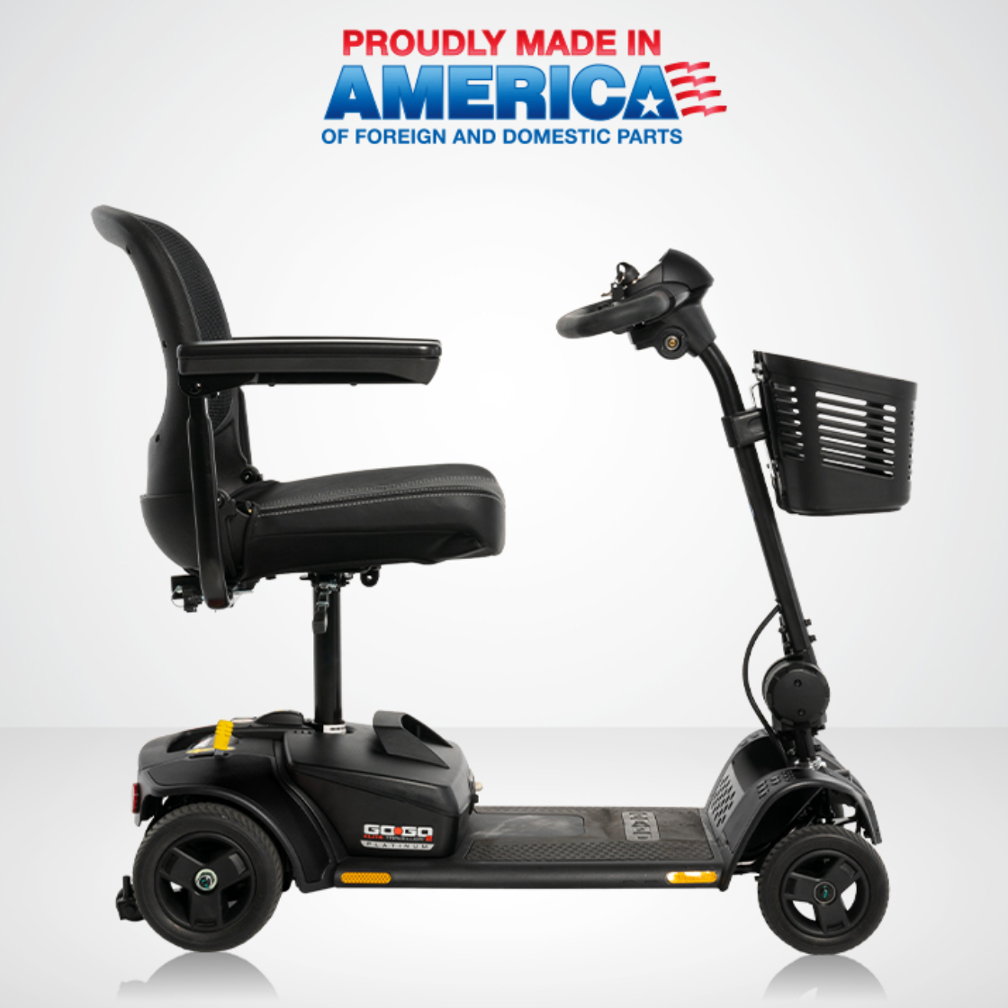 Pride Go-Go Elite Traveller 2 Platinum mobility scooter in matte black