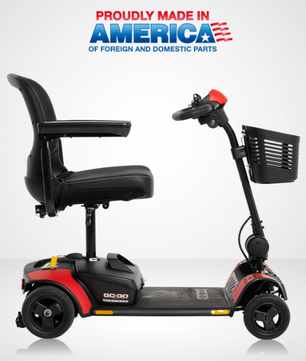 Pride Go-Go Elite Traveller 2 Platinum mobility scooter in matte red