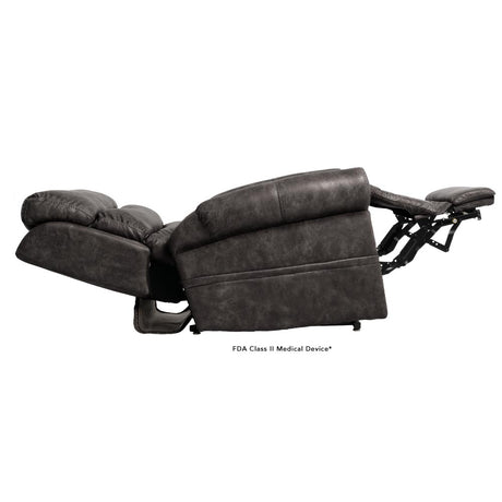 Pride VivaLift Tranquil 2 PLR-935M graphite lift chair reclining with footrest extended