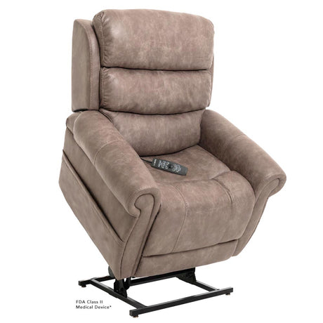 Pride VivaLift Tranquil 2 PLR-935M lift chair in latte color raised in lift assist position