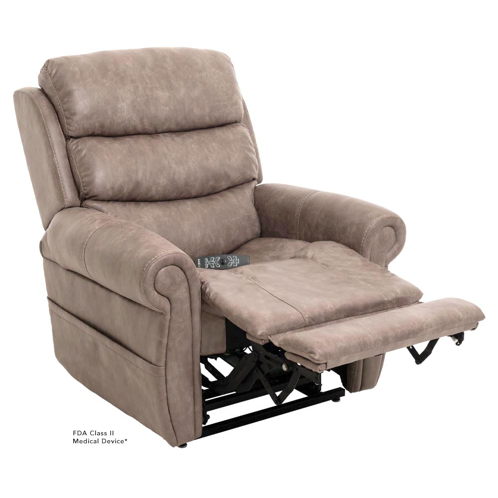 Pride VivaLift Tranquil 2 PLR-935M latte lift chair reclining with extended legrest
