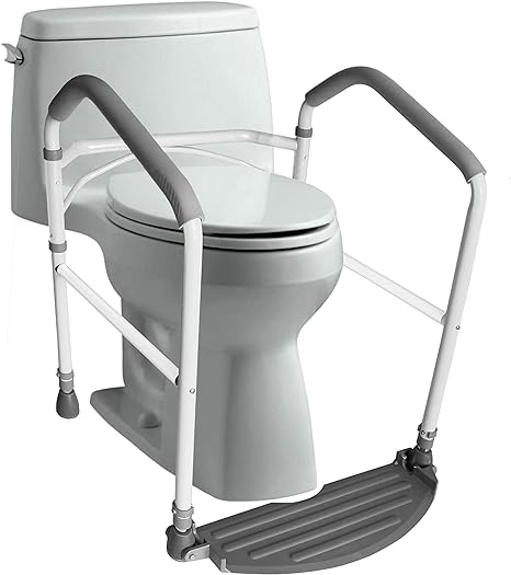 Delta Toilet Rails RMS Toilet Safety Frame & Rail - Folding & Portable Bathroom Toilet Sa ...