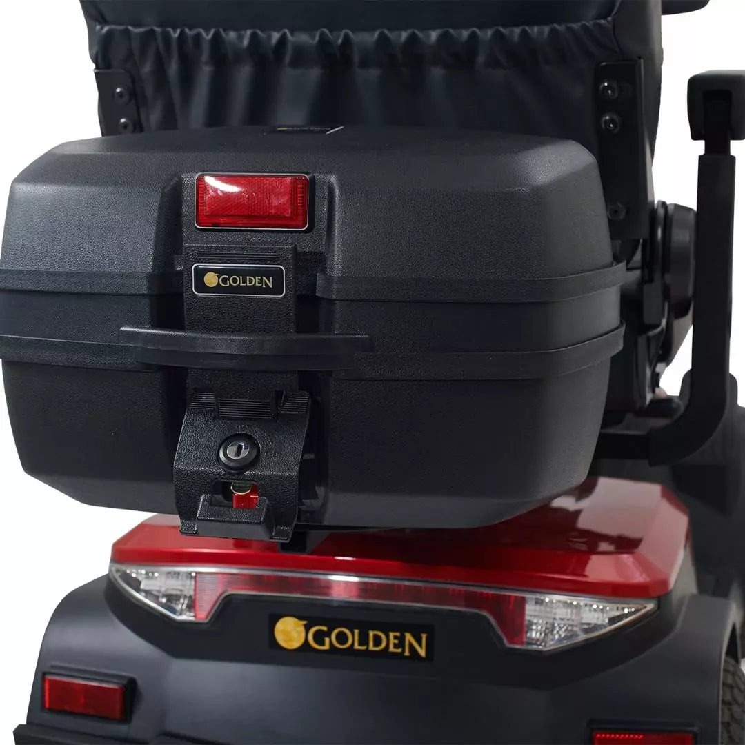 The Golden Eagle™ includes a secure, rear-mounted storage compartment designed to keep personal items within easy reach during daily travel.