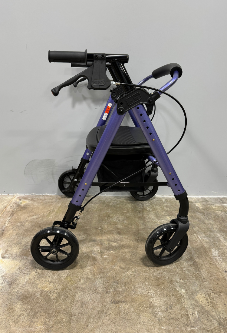 Dark Gray Star 8 DX HD Rollator - Purple - USED