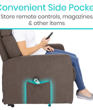 Dim Gray Vive Large Massage Lift Chair