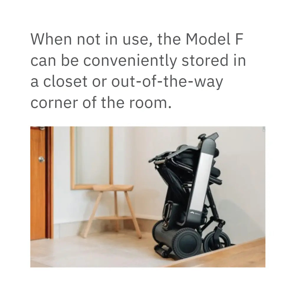 Gray WHILL MODEL F - Compact Folding Power Chair