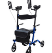 Dark Slate Gray Upright Rollator - Walker with Foldable Transport Seat