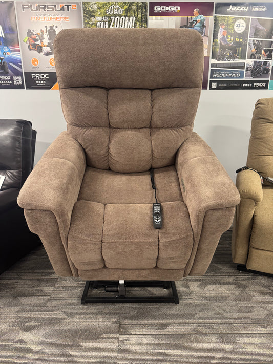 Used Golden Technologies PR-4955 Medium Lift Chair in Trento Brown on display at Dahl Medical Supply