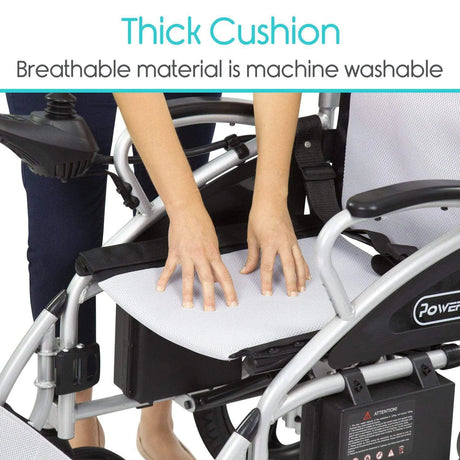 Light Gray Vive Folding Electric Wheelchair
